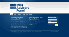 Desktop Screenshot of millsadvisorypanel.com