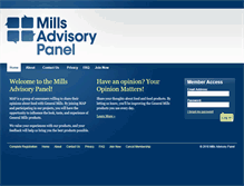 Tablet Screenshot of millsadvisorypanel.com